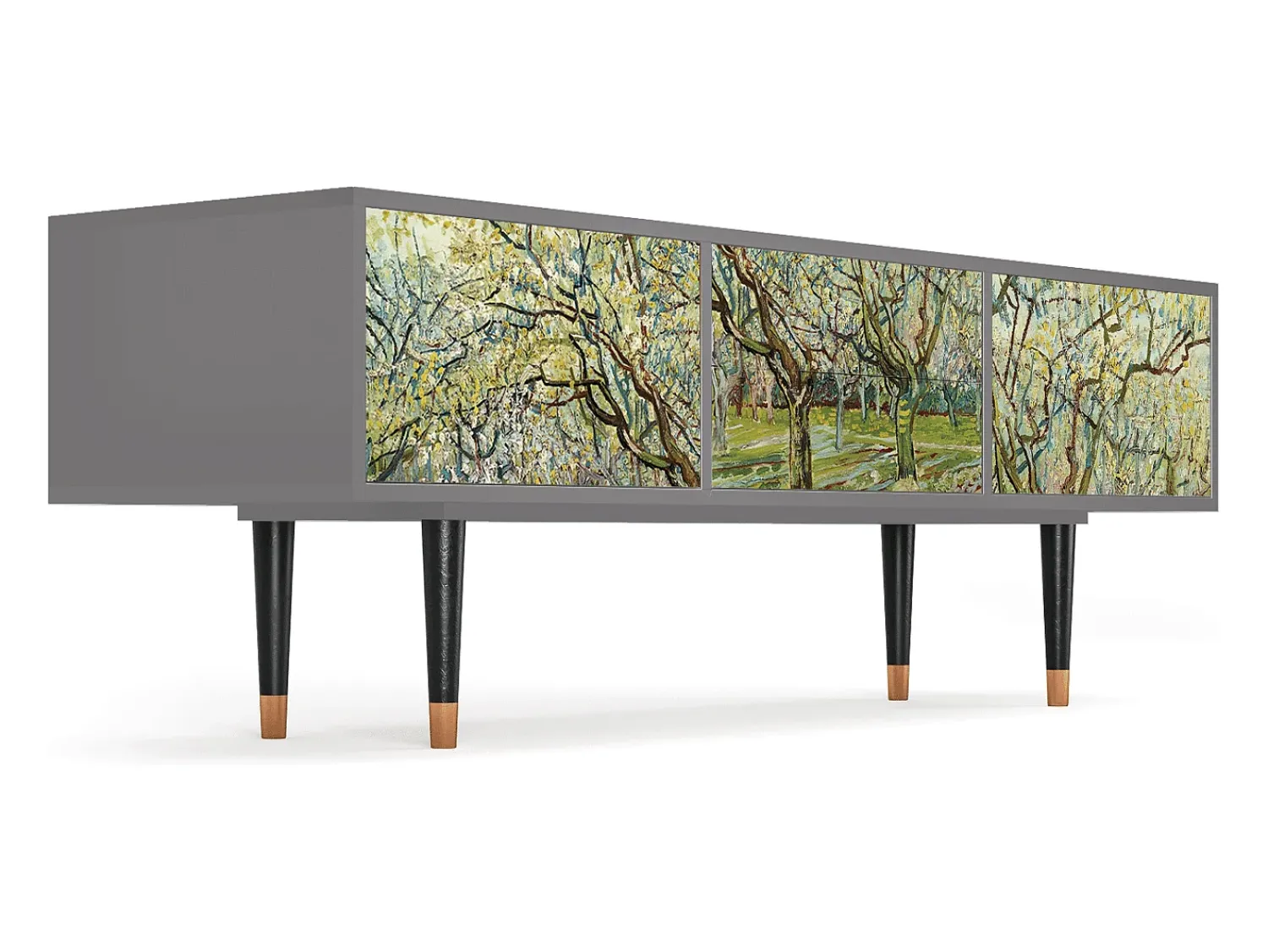 Mueble de TV - 170х59х48 cm - T4 - The Branco Orchard, Cinza^ Móvel De Tv