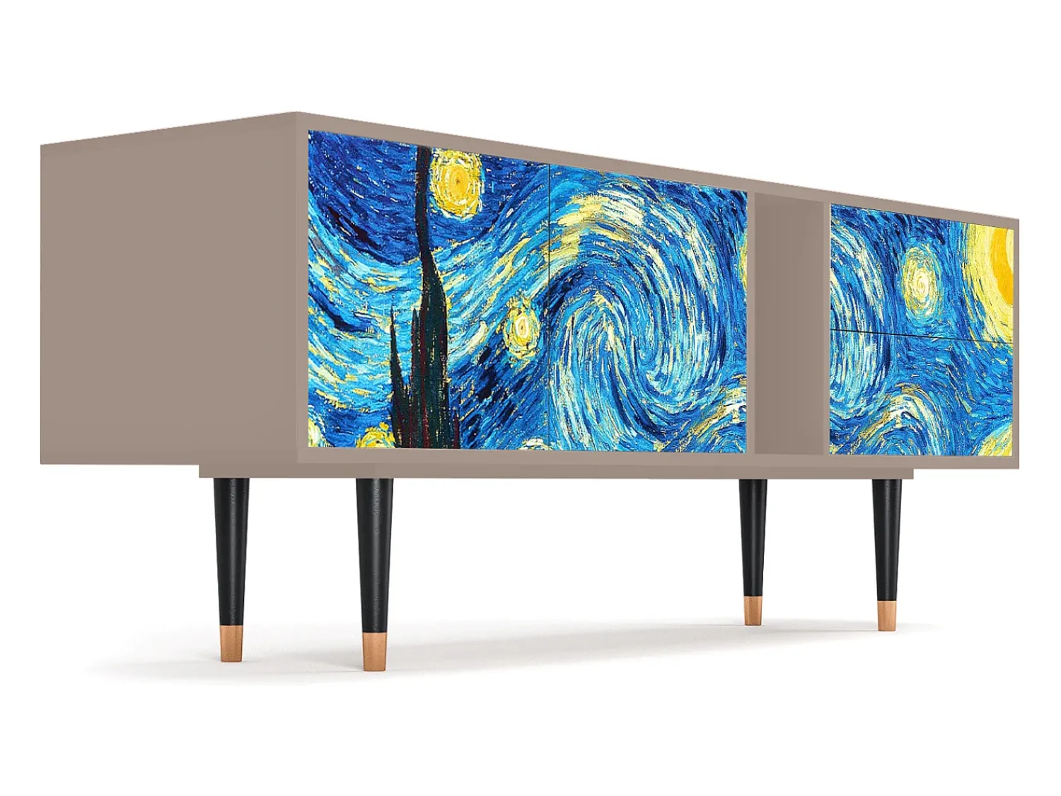 Móvel De Tv| Mueble de TV - 170х69х48 cm - T1 - The Starry Night , Latte Bege