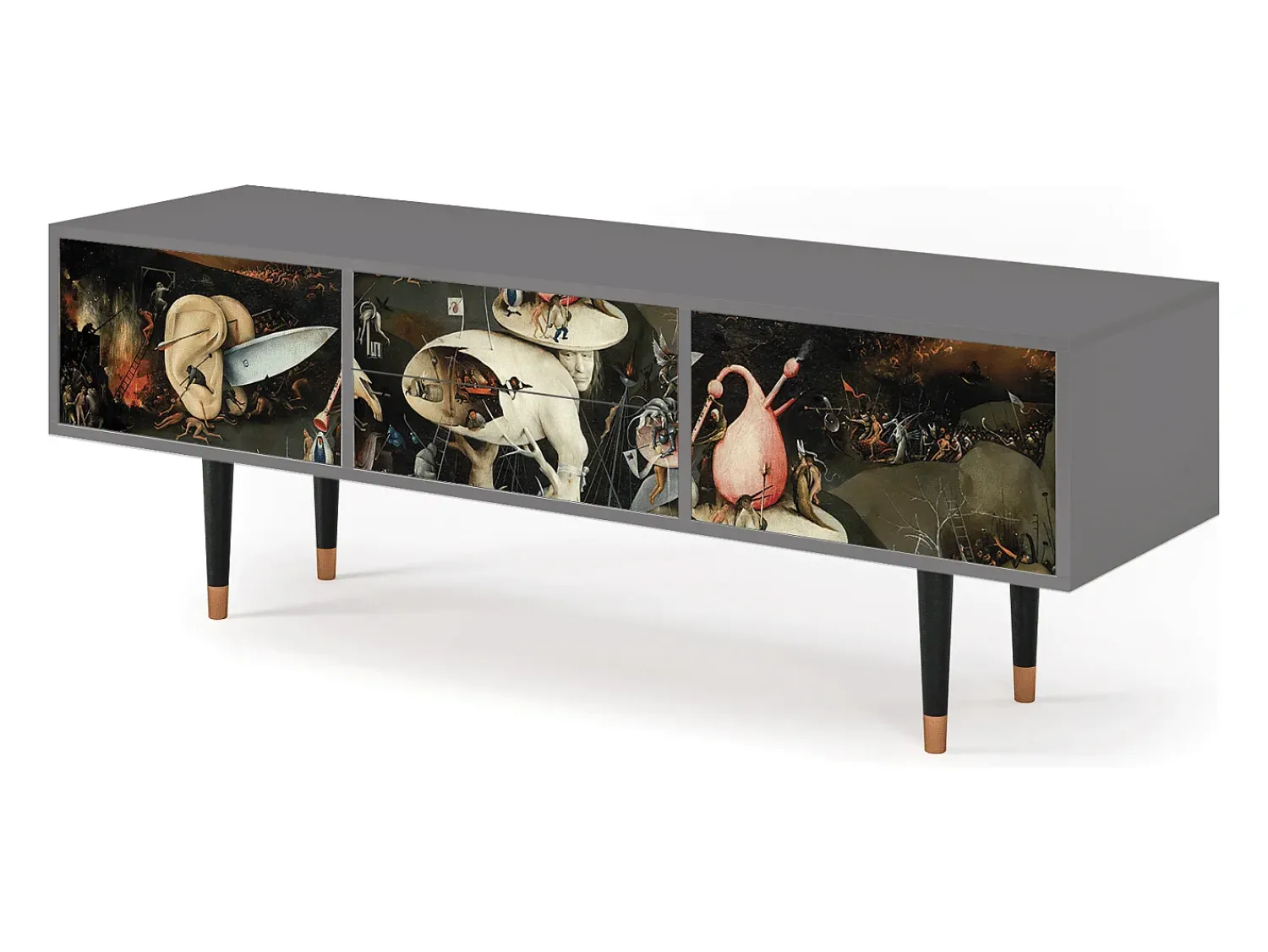 Móvel De Tv* Mueble de TV - 170х59х48 cm - T4 - The Garden 2, Cinza Cinzento