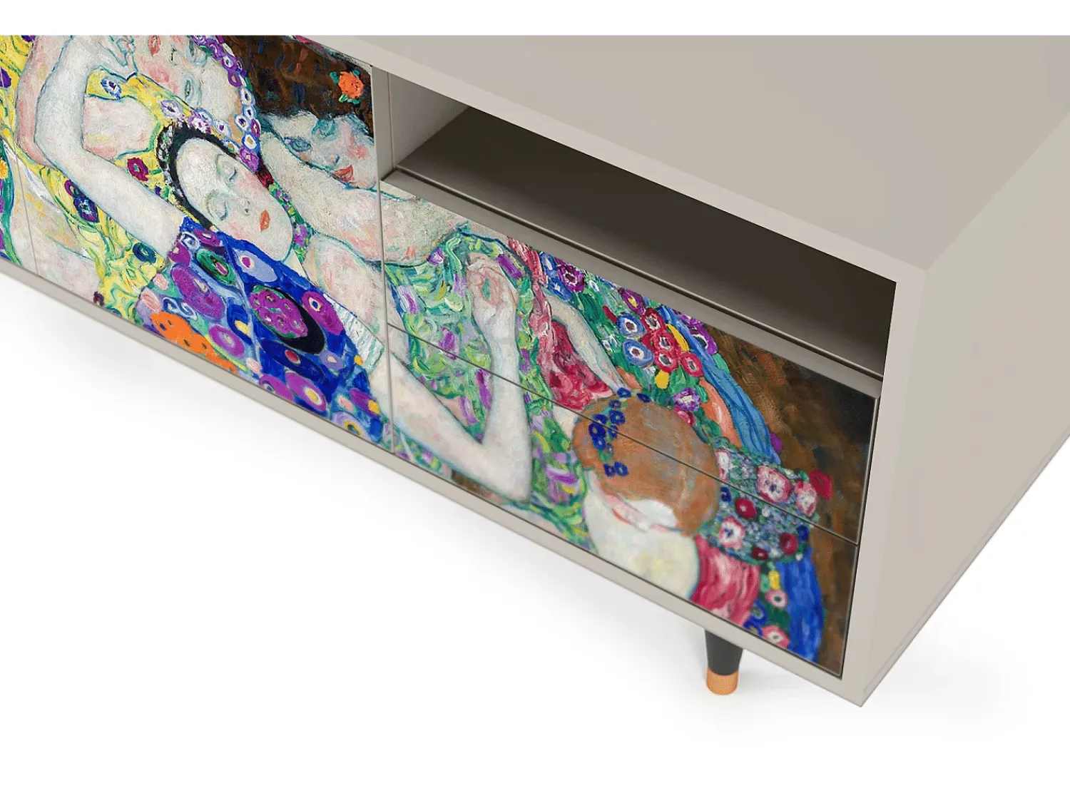 Móvel De Tv* Mueble de TV - 125х56х41 cm - T7 - The Maiden by Klimt, Areia Bege
