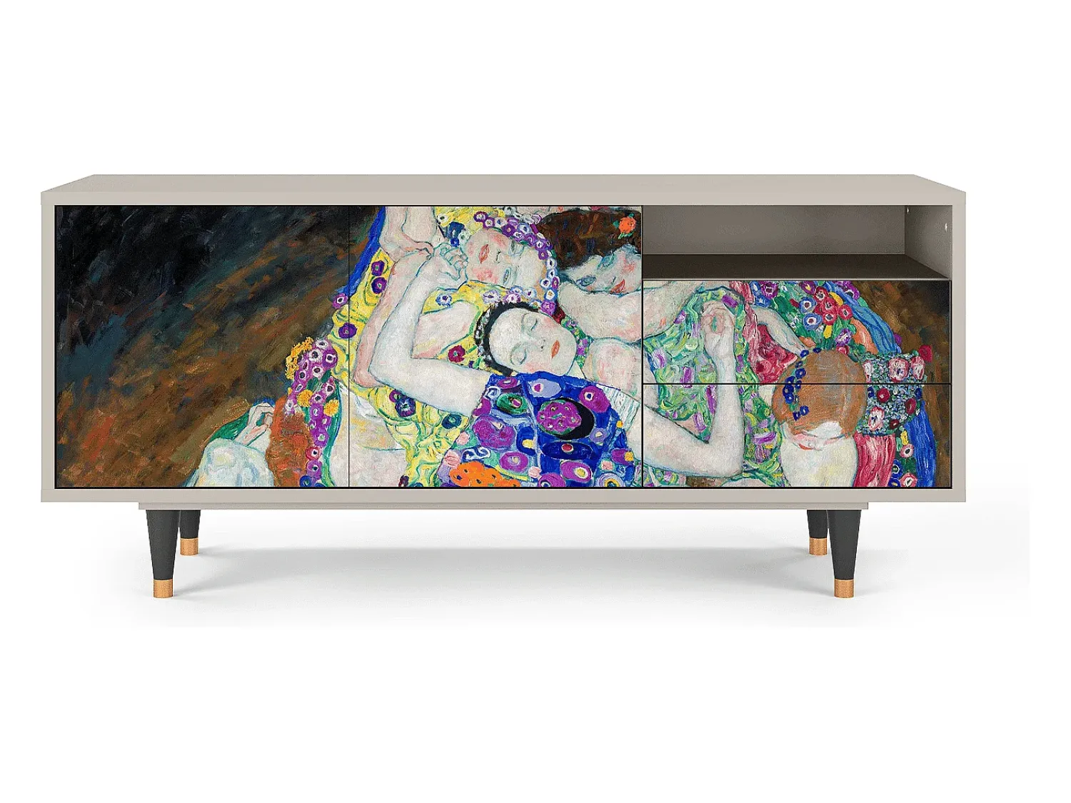 Móvel De Tv* Mueble de TV - 125х56х41 cm - T7 - The Maiden by Klimt, Areia Bege
