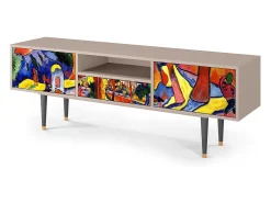 Móvel De Tv* Mueble de TV - 170х59х41 cm - T6 - The Turning Road, Areia Bege