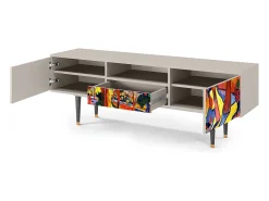 Móvel De Tv* Mueble de TV - 170х59х41 cm - T6 - The Turning Road, Areia Bege
