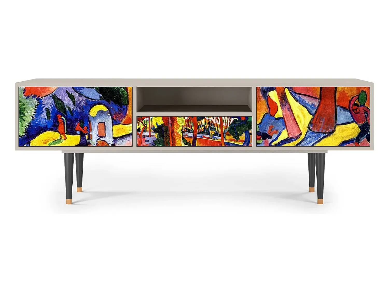 Móvel De Tv* Mueble de TV - 170х59х41 cm - T6 - The Turning Road, Areia Bege