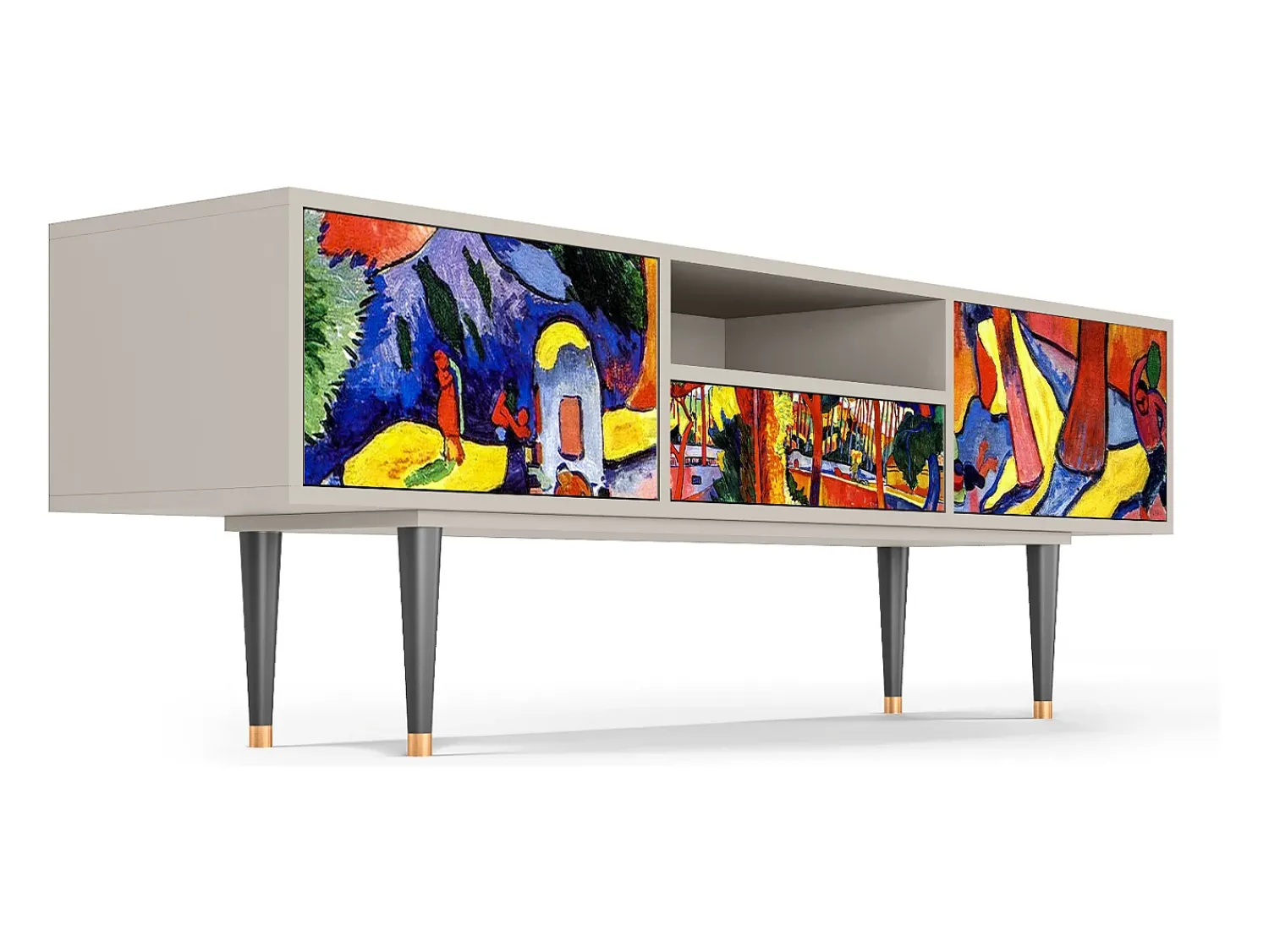 Móvel De Tv* Mueble de TV - 170х59х41 cm - T6 - The Turning Road, Areia Bege