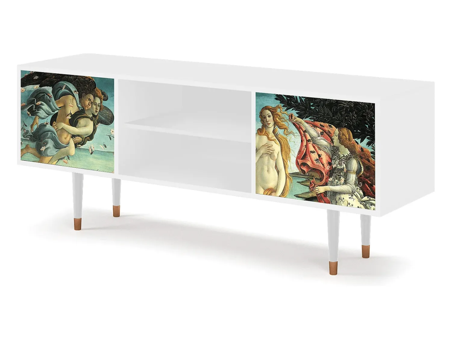 Móvel De Tv* Mueble de TV - 170х69х48 cm - T2 - The Birth of Venus, Branco Bege