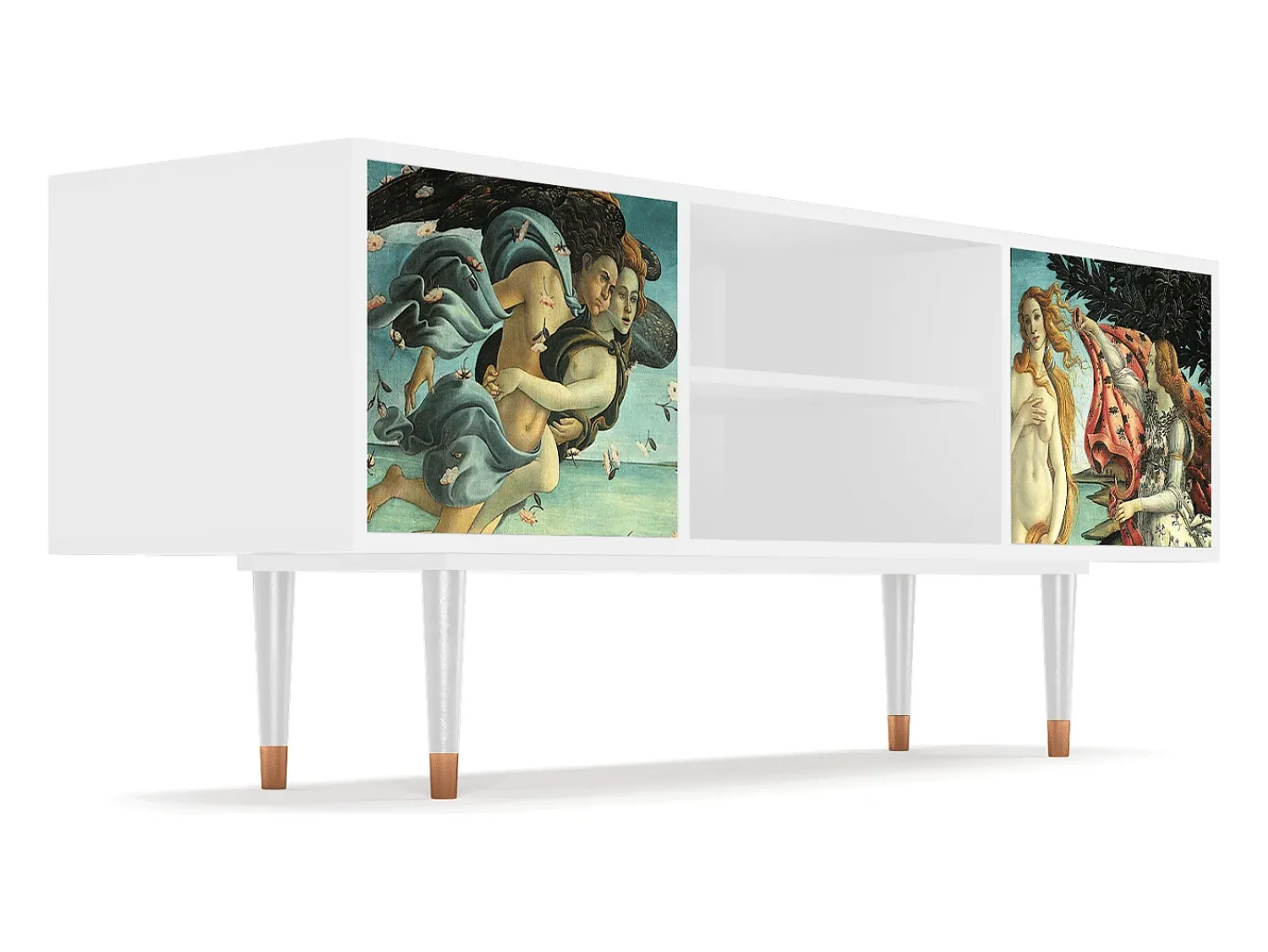 Móvel De Tv* Mueble de TV - 170х69х48 cm - T2 - The Birth of Venus, Branco Bege