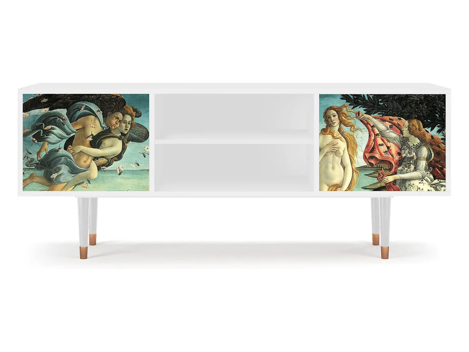 Móvel De Tv* Mueble de TV - 170х69х48 cm - T2 - The Birth of Venus, Branco Bege