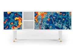Mueble de TV - 150х69х41 cm - T5 - The Girl - James Jean, Branco^ Móvel De Tv