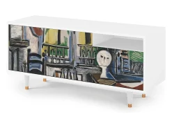 Mueble de TV - 125х56х41 cm - T7 - The Studio , Branco^ Móvel De Tv