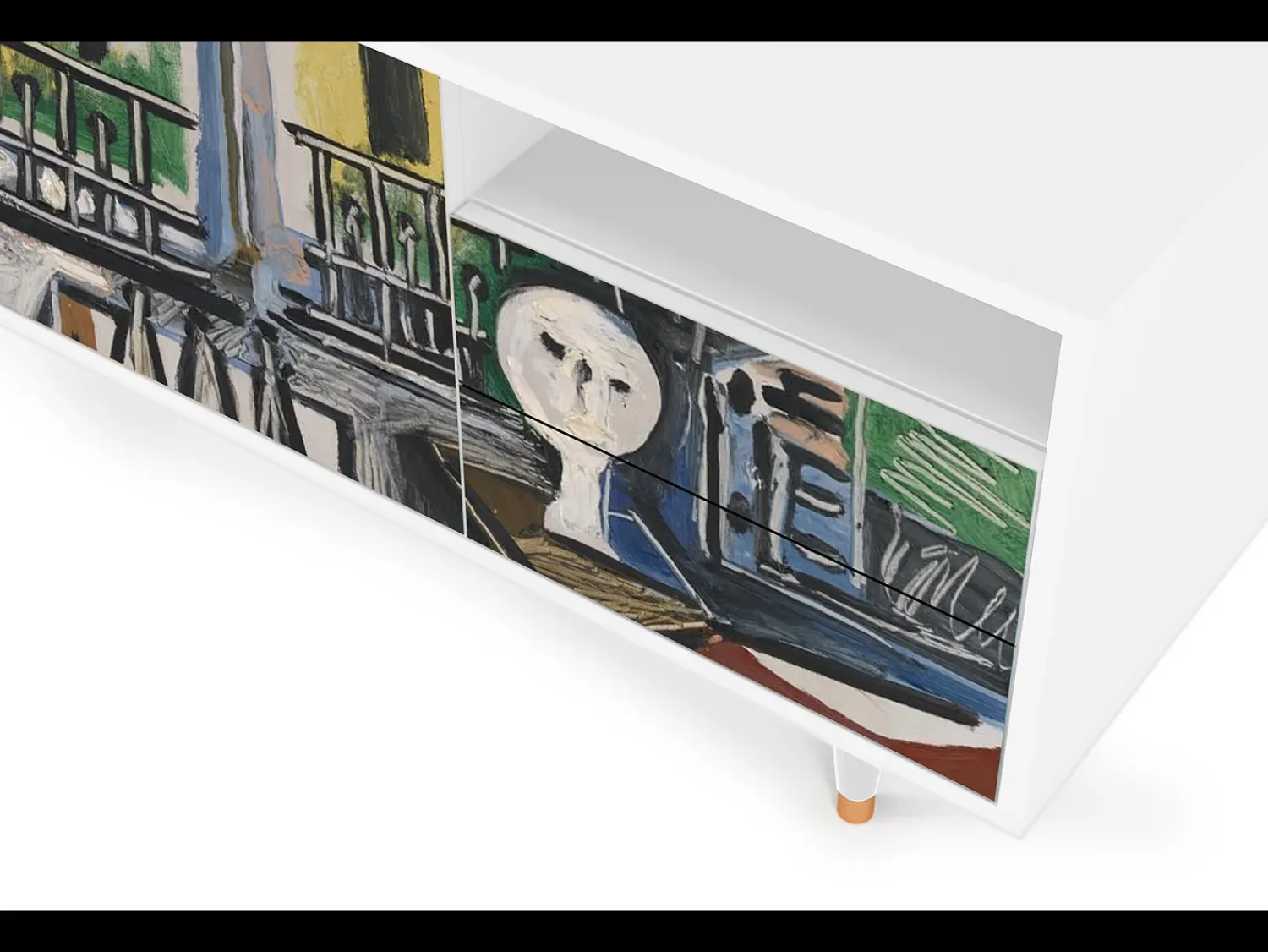 Mueble de TV - 125х56х41 cm - T7 - The Studio , Branco^ Móvel De Tv