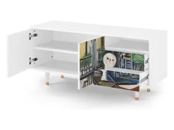 Mueble de TV - 125х56х41 cm - T7 - The Studio , Branco^ Móvel De Tv