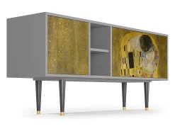 Mueble de TV - 150х69х41 cm - T5 - The Kiss by Klimt , Cinza^ Móvel De Tv