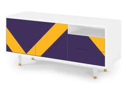 Outlet Mueble de TV - 125х56х41 cm - T7 - The Brightest Way, Branco Bege