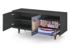 Mueble de TV - 125х56х41 cm - T7 - The Port of Collioure , Antracite^ Móvel De Tv