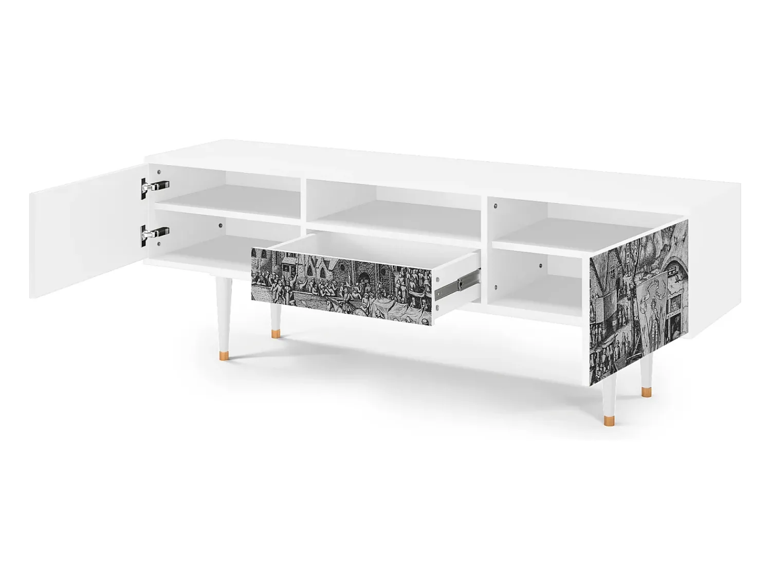 Online Mueble de TV - 170х59х41 cm - T6 - The Festival of Saint, Branco Bege