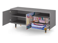 Sale Mueble de TV - 125х56х41 cm - T7 - The Port of Collioure , Cinza Cinzento