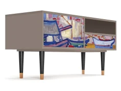 Sale Mueble de TV - 115х59х48 cm - T3 - The Port of Collioure , Latte Bege