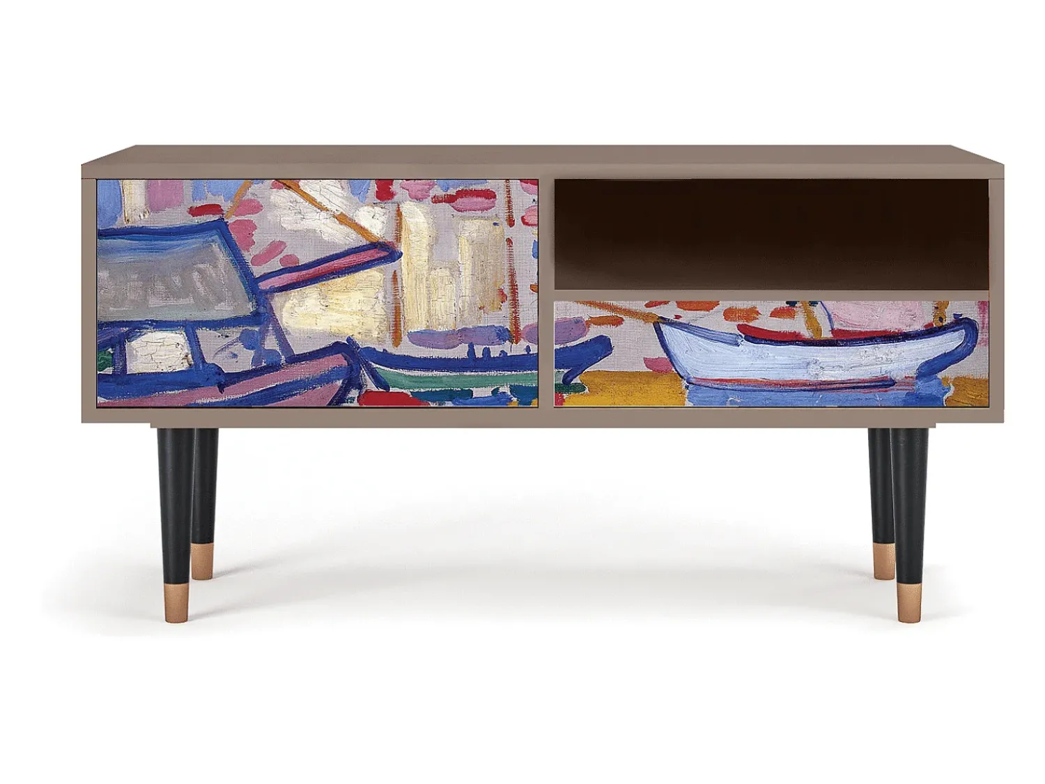 Sale Mueble de TV - 115х59х48 cm - T3 - The Port of Collioure , Latte Bege