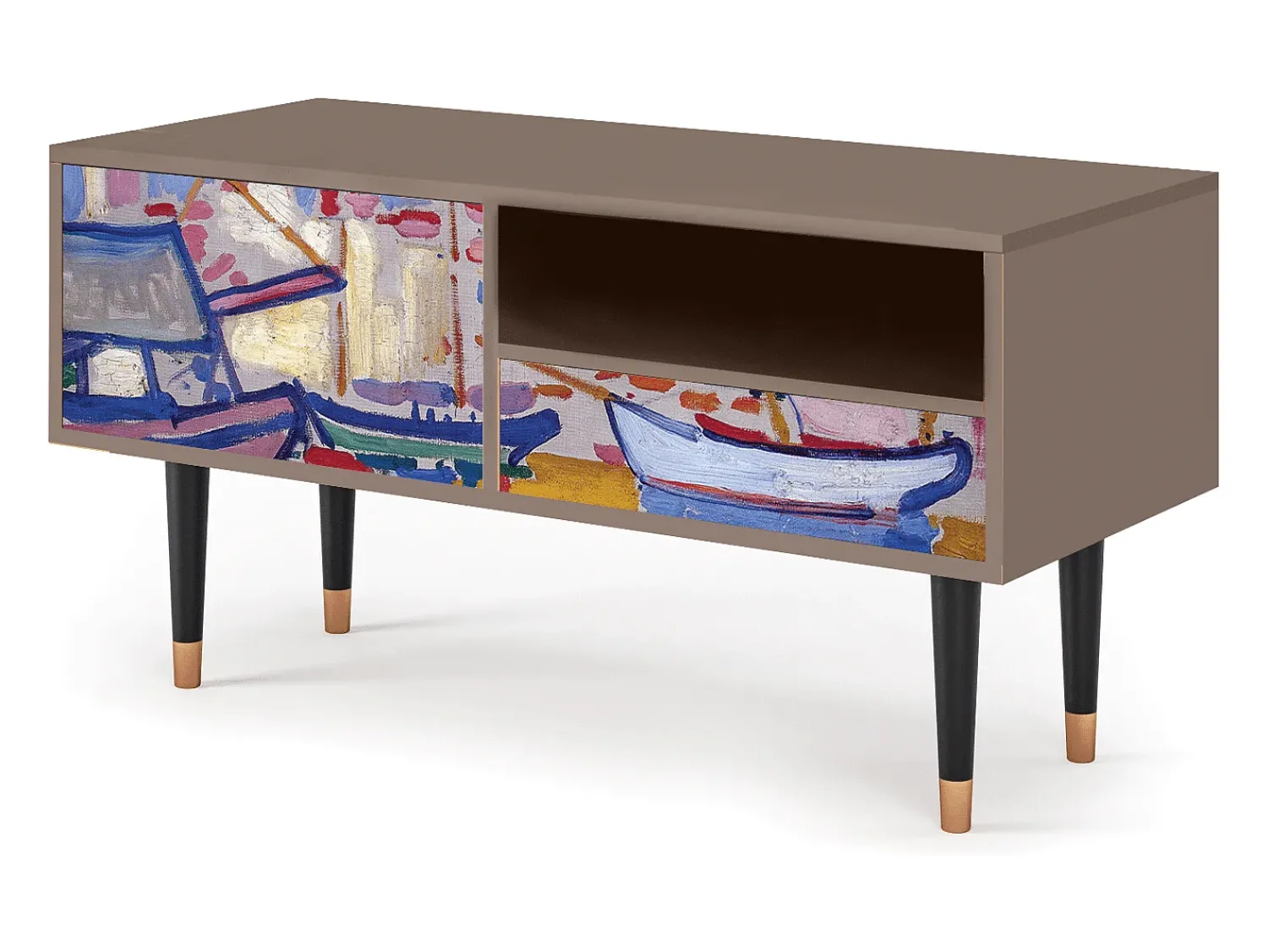Sale Mueble de TV - 115х59х48 cm - T3 - The Port of Collioure , Latte Bege