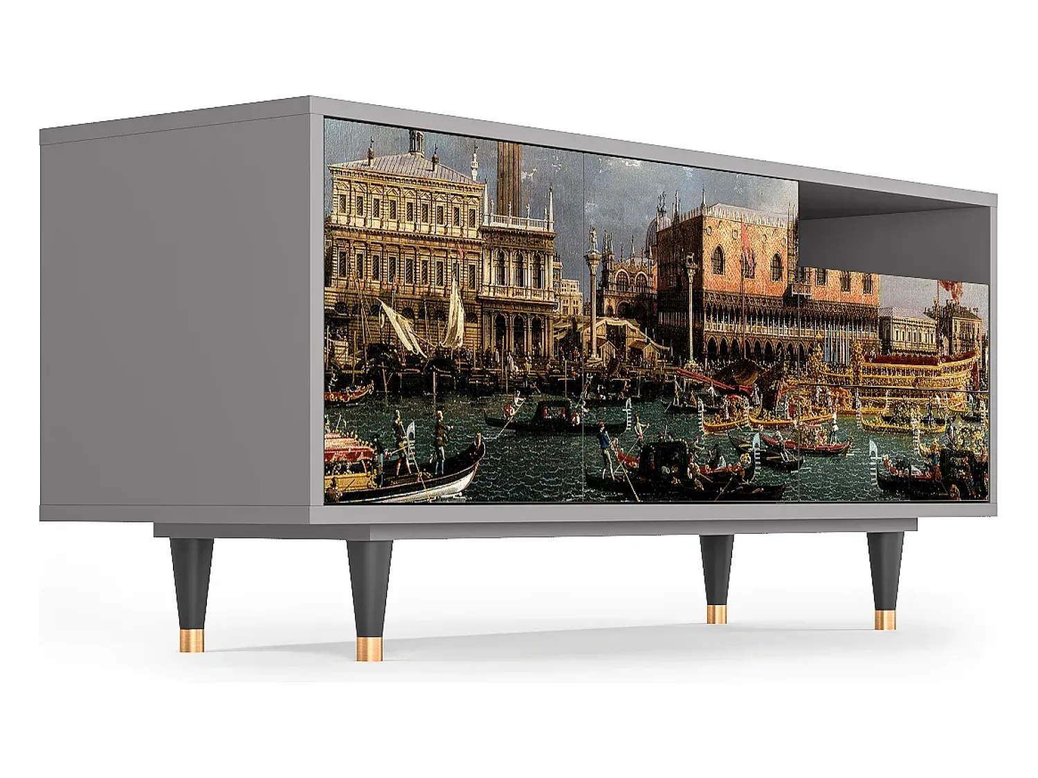 Mueble de TV - 125х56х41 cm - T7 - The Bucintoro, Cinza^ Móvel De Tv