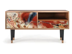 Móvel De Tv| Mueble de TV - 115х59х48 cm - T3 - The City Rises, Nogueira Castanho