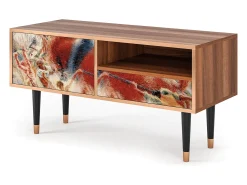 Móvel De Tv| Mueble de TV - 115х59х48 cm - T3 - The City Rises, Nogueira Castanho