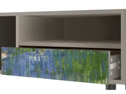 Móvel De Tv| Mueble de TV - 115х59х48 cm - T3 - The water lily pond , Areia Bege
