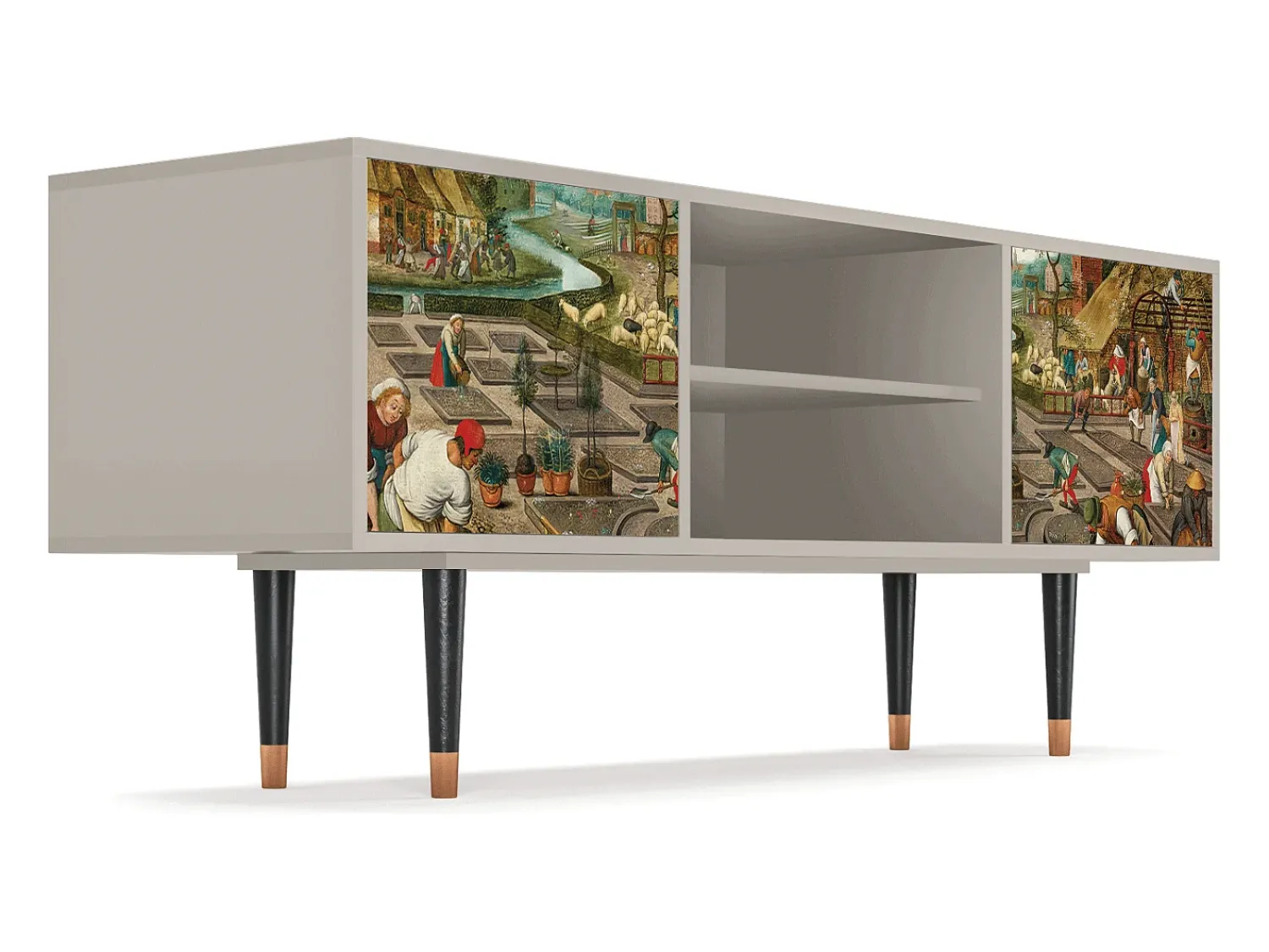 Móvel De Tv* Mueble de TV - 170х69х48 cm - T2 - The Younger - Spring, Areia Bege