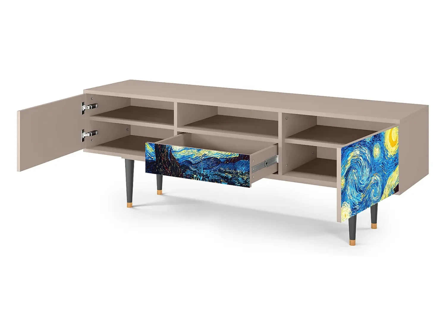 Mueble de TV - 170х59х41 cm - T6 - The Starry Night , Latte^ Móvel De Tv