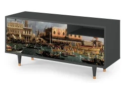 New Mueble de TV - 125х56х41 cm - T7 - The Bucintoro, Antracite Cinza antracite
