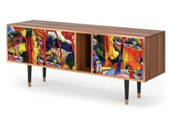 Móvel De Tv| Mueble de TV - 170х69х48 cm - T1 - The Turning Road, Nogueira Castanho