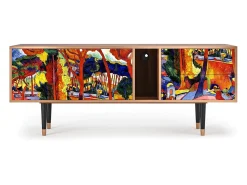 Móvel De Tv| Mueble de TV - 170х69х48 cm - T1 - The Turning Road, Nogueira Castanho
