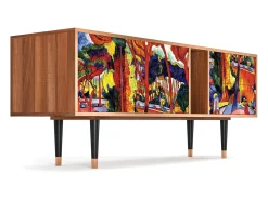 Móvel De Tv| Mueble de TV - 170х69х48 cm - T1 - The Turning Road, Nogueira Castanho