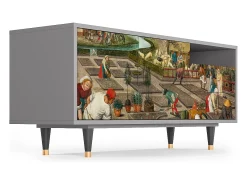 Clearance Mueble de TV - 125х56х41 cm - T7 - The Younger - Spring, Cinza Cinzento