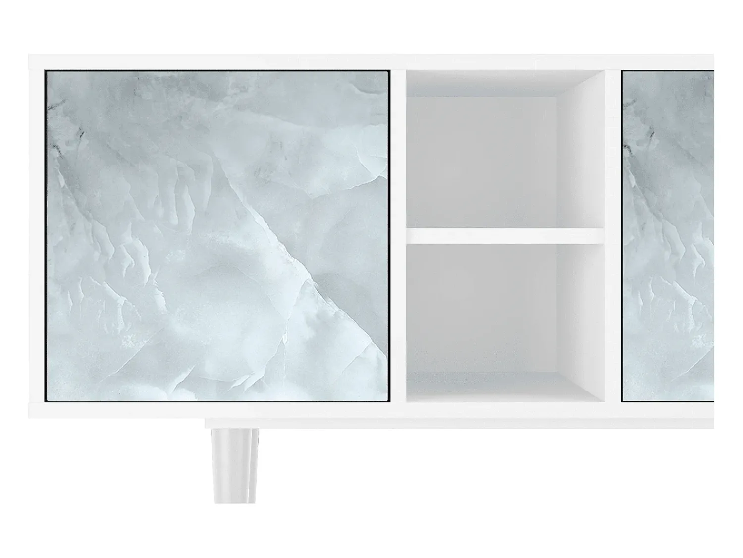 Móvel De Tv* Mueble de TV - 150х69х41 cm - T5 - The Onyx, Branco Bege