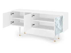 Móvel De Tv* Mueble de TV - 150х69х41 cm - T5 - The Onyx, Branco Bege