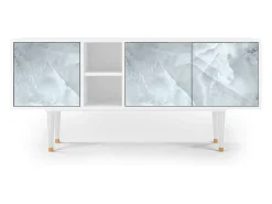 Móvel De Tv* Mueble de TV - 150х69х41 cm - T5 - The Onyx, Branco Bege