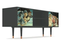 Móvel De Tv| Mueble de TV - 170х69х48 cm - T2 - The Birth of Venus, Antracite Cinza antracite