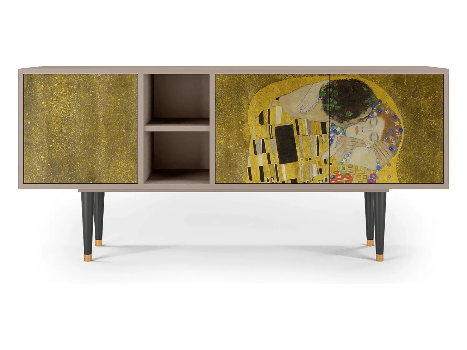 Móvel De Tv* Mueble de TV - 150х69х41 cm - T5 - The Kiss by Klimt , Areia Bege