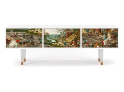 Móvel De Tv* Mueble de TV - 170х59х48 cm - T4 - The Younger - Spring, Branco Bege