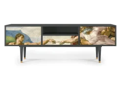 Móvel De Tv* Mueble de TV - 170х59х41 cm - T6 - The Creation of Adam, Antracite Cinza antracite