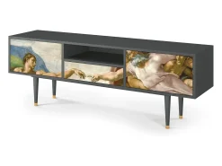 Móvel De Tv* Mueble de TV - 170х59х41 cm - T6 - The Creation of Adam, Antracite Cinza antracite