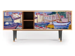 Discount Mueble de TV - 150х69х41 cm - T5 - The Port of Collioure , Nogueira Castanho