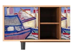 Discount Mueble de TV - 150х69х41 cm - T5 - The Port of Collioure , Nogueira Castanho