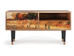 Móvel De Tv* Mueble de TV - 115х59х48 cm - T3 - The Banks, Nogueira Castanho