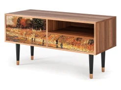 Móvel De Tv* Mueble de TV - 115х59х48 cm - T3 - The Banks, Nogueira Castanho