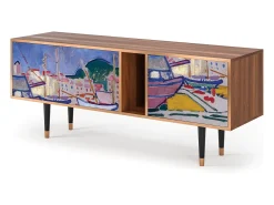 Sale Mueble de TV - 170х69х48 cm - T1 - The Port of Collioure , Nogueira Castanho