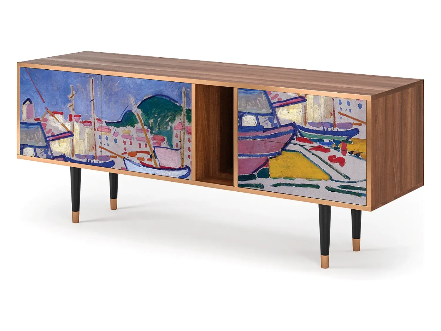 Sale Mueble de TV - 170х69х48 cm - T1 - The Port of Collioure , Nogueira Castanho
