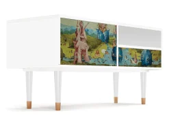 Móvel De Tv| Mueble de TV - 115х59х48 cm - T3 - The Garden 2 by Bosch, Branco Bege